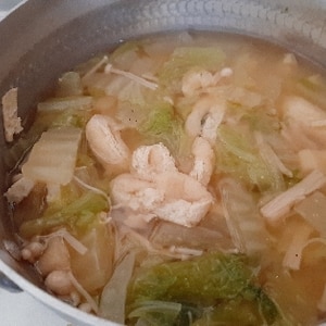 白菜えのき油揚げの和風スープ